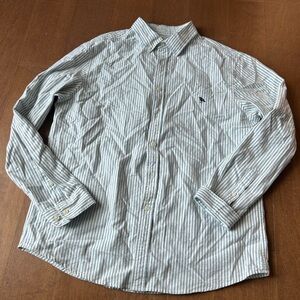 NEW NWT Goodfellow & Co Blue and White Striped Button-Down Shirt men’s Large